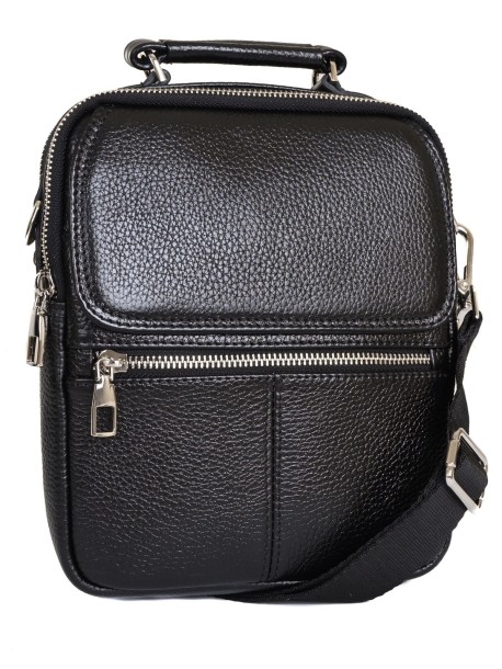 Мъжка чанта в черен цвят от естественa кожа