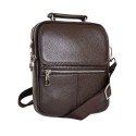 Мъжка чанта в кафяв цвят от естественa кожа