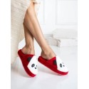 Червени домашни пантофи Панда
