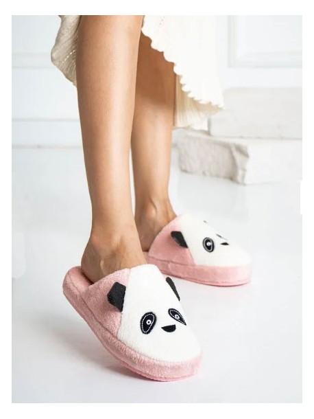 Розови домашни пантофи Панда