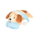 Плюшена играчка - спящо куче със шапка