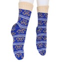 Зимни вълнени чорапи за жени - ярко син цвят