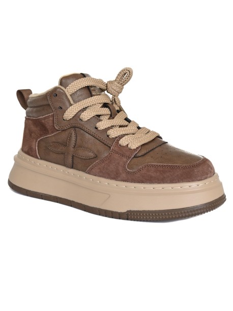 Ниски мъжки боти в кафяво