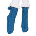 Дебели домашни чорапи в синьо