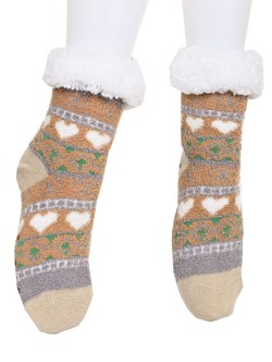 Пухкави домашни чорапи с полар