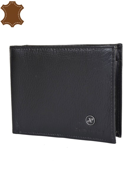 Черен мъжки портфейл от естествена кожа