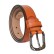 Тънък колан от естествена кожа - Кафяв