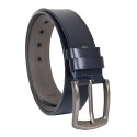 Тъмно син мъжки колан от естествена кожа
