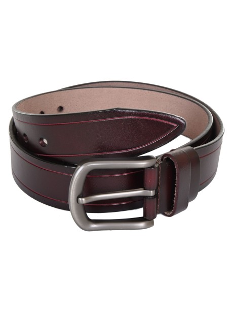 Мъжки колан от естествена кожа за дънки - Кафяв