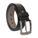 Черен мъжки колан от естествена кожа