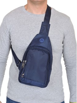 Мъжка чанта през рамо - Синя