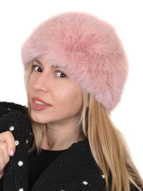 Класическа зимна шапка за жени - розова