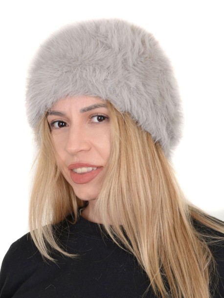 Класическа зимна шапка за жени  - сива