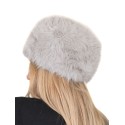 Класическа зимна шапка за жени  - сива