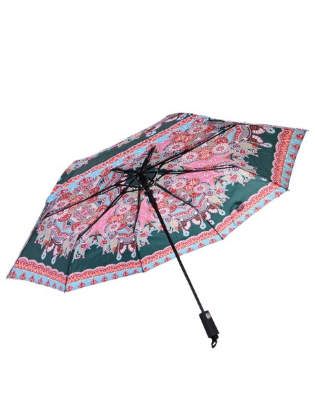 Цветен дамски чадър в зелено