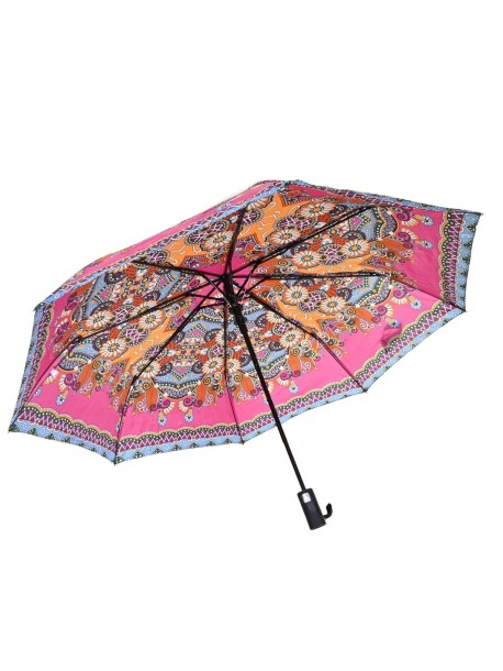 Цветен дамски чадър в розово