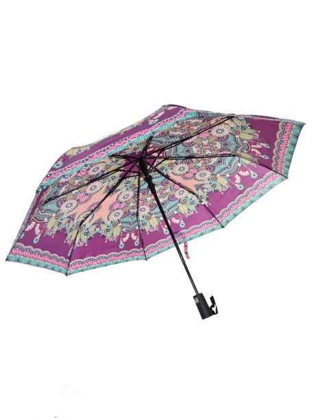 Цветен дамски чадър в лилаво