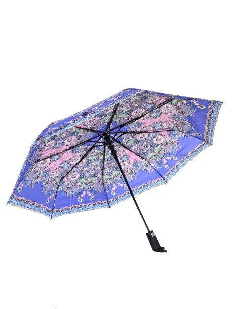 Цветен дамски чадър в синьо