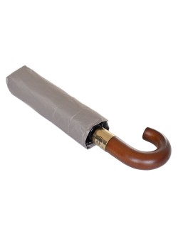 Сив чадър с дървена дръжка