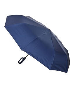 Син ветроустойчив чадър