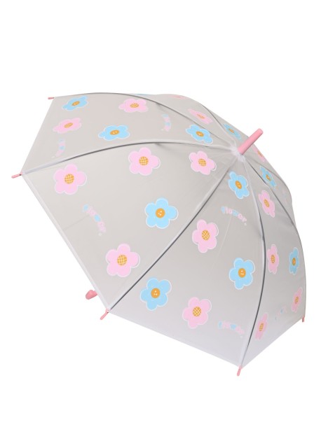 Детски чадър на цветя - розов