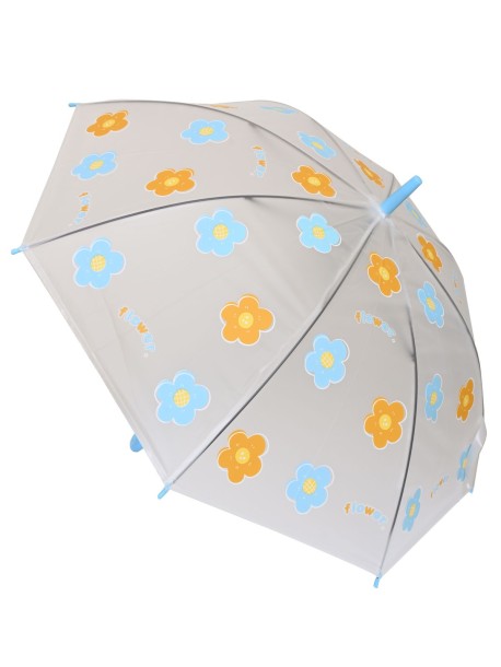 Детски чадър на цветя - син