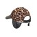 Дамска шапка от естествена кожа с леопардов десен
