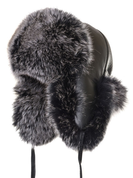 Топла зимна шапка от естествена кожа