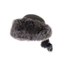 Дамски калпак от лисица в сив цвят