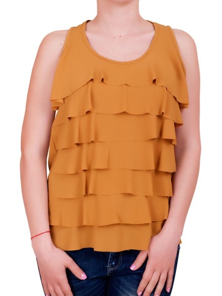 Дамски топ цвят горчица