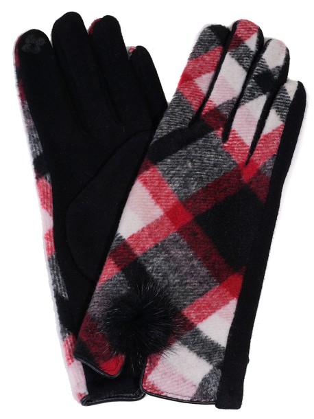 Дамски ръкавици Каре - черни