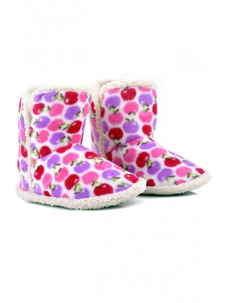 Пантофи с плодчета розово V0461