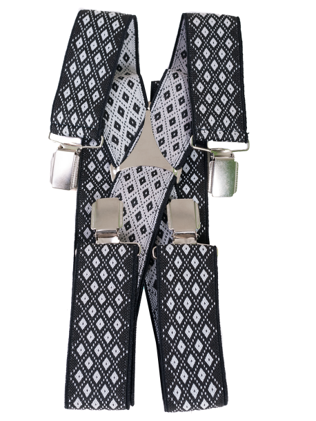 Двойни тиранти - черно и бяло