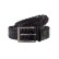 Плетен мъжки колан от естествена кожа - черен