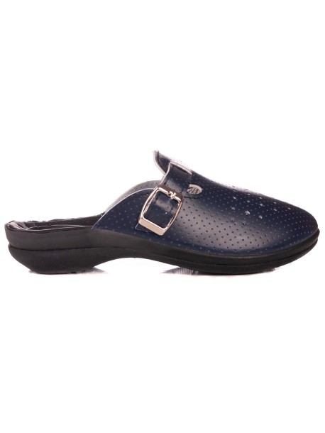 Сини медицински чехли за широк крак