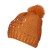 Шапка цвят горчица с помпона