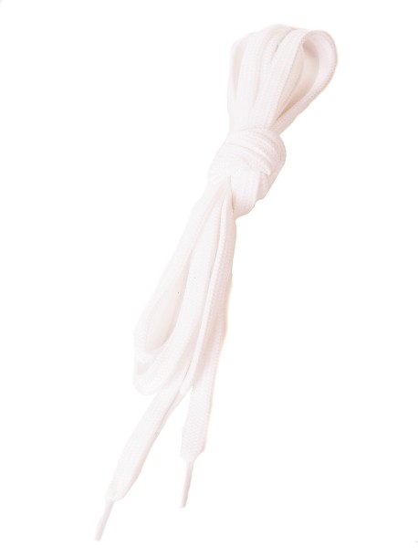 Плоски връзки за обувки - бели